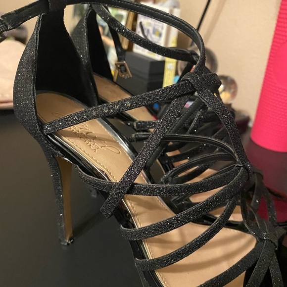 Jewel Badgley Mischka Taura Glitter Heels - Picture 7 of 11